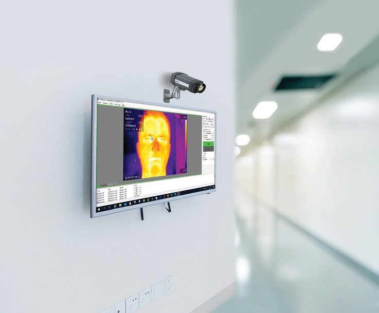 Thermal imaging to screen for elevated skin temperature